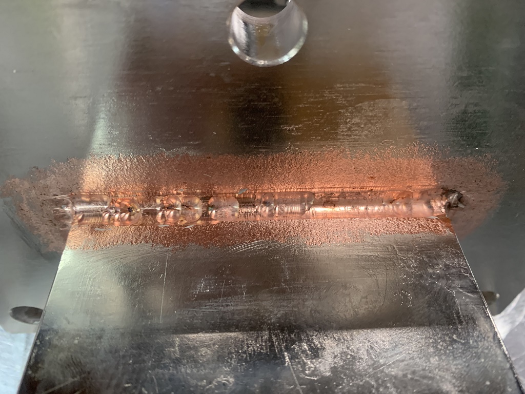 銅、厚板の溶接